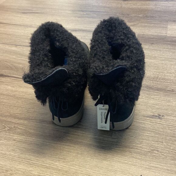 Cougar Devon Black Suede Waterproof Winter Sneaker Boots - Fur-Lined Black Sz 10 - Picture 5 of 11